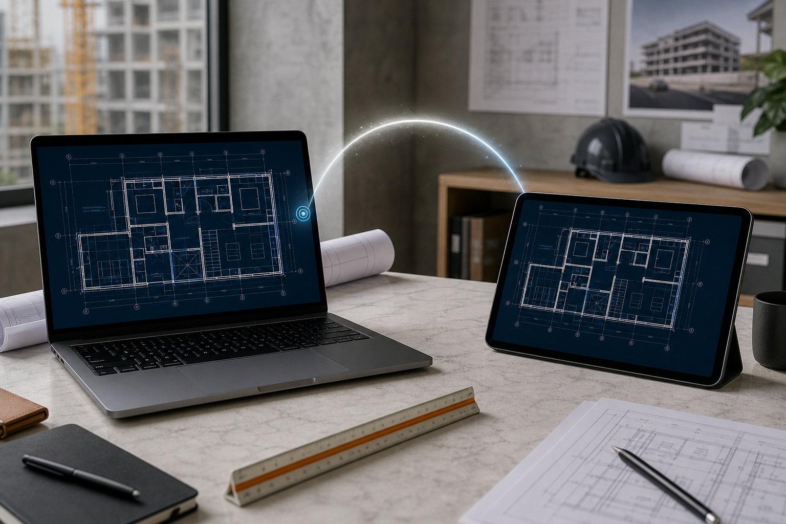 A DWG drawing moving from a Mac to an iPad for local review