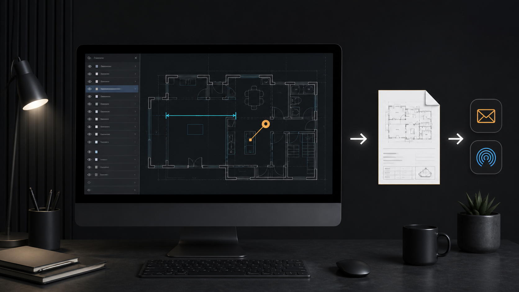 Local Mac DWG review moving from layers and measurement to a deliberate PDF handoff