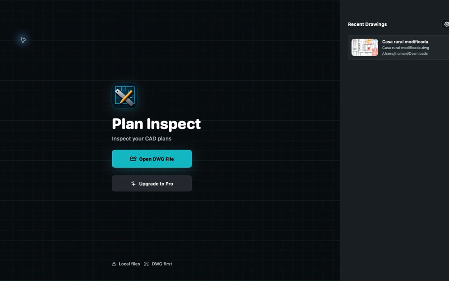 PlanInspect offline plan review on Mac